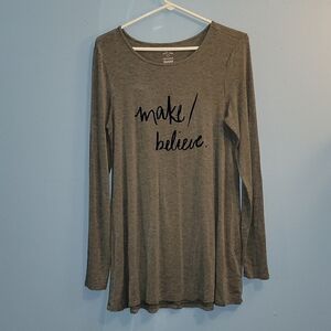 Aerie Just Add Leggings Gray Long Sleeve Tee